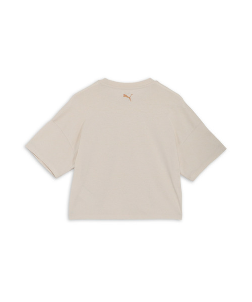 PUMA(プーマ)の「PUMA プーマ ウィメンズ ESS ロゴ ラブ MX グラフィック 半袖 Tシャツ(Tシャツ/カットソー・レディース・オフホワイト/ブラック・MEDIUM/SMALL/X-LARGE/LARGE)」の6枚目の写真