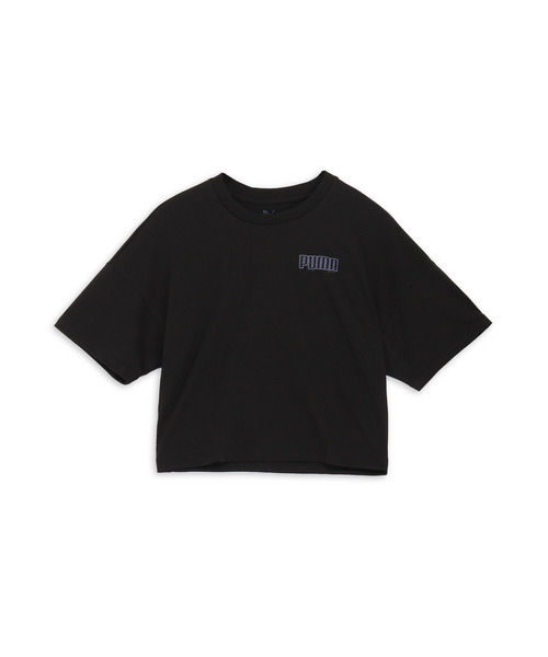 PUMA(プーマ)の「PUMA プーマ ウィメンズ ESS ロゴ ラブ MX グラフィック 半袖 Tシャツ(Tシャツ/カットソー・レディース・オフホワイト/ブラック・MEDIUM/SMALL/X-LARGE/LARGE)」の10枚目の写真