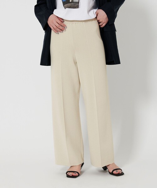BEAUTY&YOUTH UNITED ARROWS(ビューティーアンドユースユナイテッドアローズ)の「ストレート ニットパンツ -ウォッシャブル-(その他パンツ・レディース・ダークブラウン/ベージュ/ブラック・S/M)」の3枚目の写真