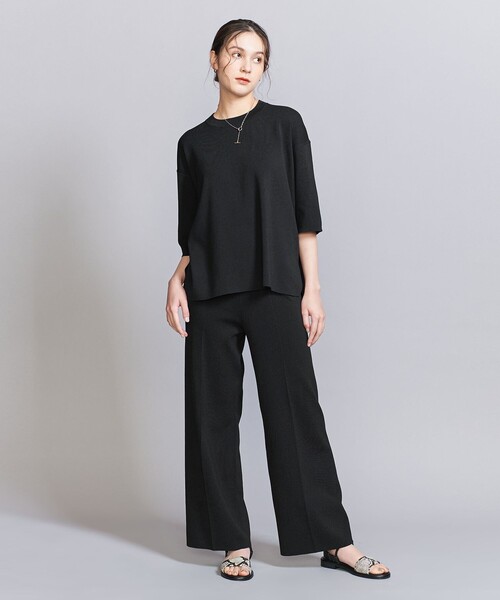 BEAUTY&YOUTH UNITED ARROWS(ビューティーアンドユースユナイテッドアローズ)の「ストレート ニットパンツ -ウォッシャブル-(その他パンツ・レディース・ダークブラウン/ベージュ/ブラック・S/M)」の8枚目の写真