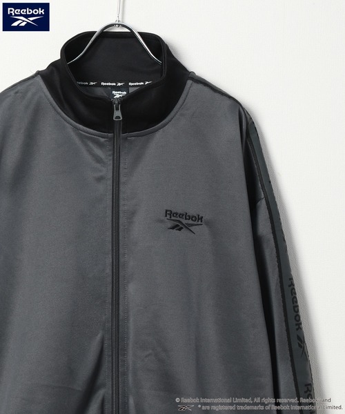 REEBOK】 トラックジャケット / ジャージ 袖ライン ロゴ刺繍