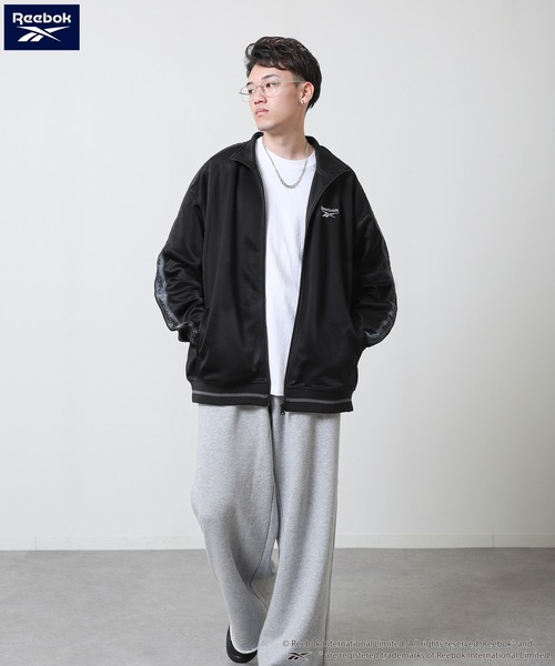 セール】【REEBOK】 トラックジャケット / ジャージ 袖ライン ロゴ刺繍