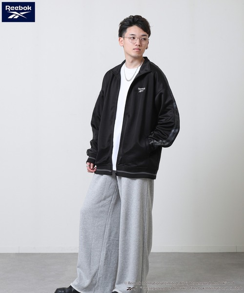 セール】【REEBOK】 トラックジャケット / ジャージ 袖ライン ロゴ刺繍