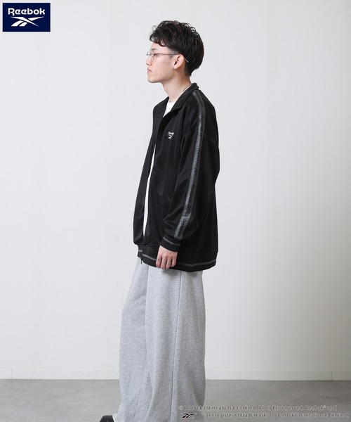 Reebok（リーボック）の「【REEBOK】 トラックジャケット / ジャージ 袖ライン ロゴ刺繍 【セットアップ可能】（ジャージ・レディース・チャコール/ネイビー/サックスブルー/ブラック・MEDIUM/LARGE/X-LARGE）」の22枚目の写真