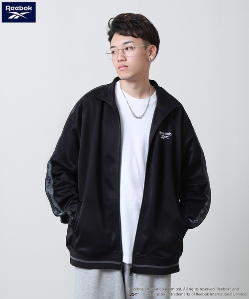 Reebok（リーボック）の「【REEBOK】 トラックジャケット / ジャージ 袖ライン ロゴ刺繍 【セットアップ可能】（ジャージ・レディース・チャコール/ネイビー/サックスブルー/ブラック・MEDIUM/LARGE/X-LARGE）」の19枚目の写真