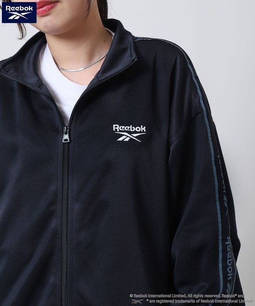 REEBOK】 トラックジャケット / ジャージ 袖ライン ロゴ刺繍