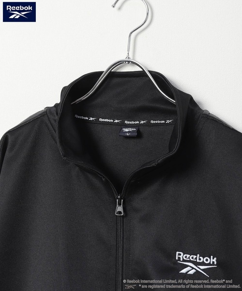 Reebok（リーボック）の「【REEBOK】 トラックジャケット / ジャージ 袖ライン ロゴ刺繍 【セットアップ可能】（ジャージ・レディース・チャコール/ネイビー/サックスブルー/ブラック・MEDIUM/LARGE/X-LARGE）」の8枚目の写真