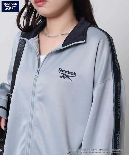 REEBOK】 トラックジャケット / ジャージ 袖ライン ロゴ刺繍
