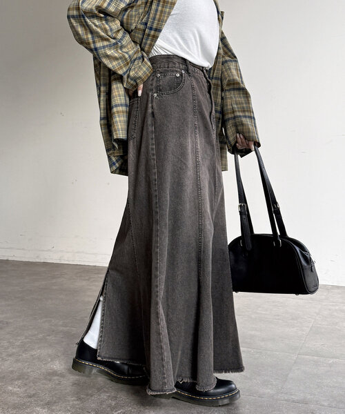 CPCM（シーピーシーエム）の「デニムマーメイドスカート（スカート・レディース・ブラック/ネイビー/ブルー/ダークブルー・FREE/PS）」の9枚目の写真