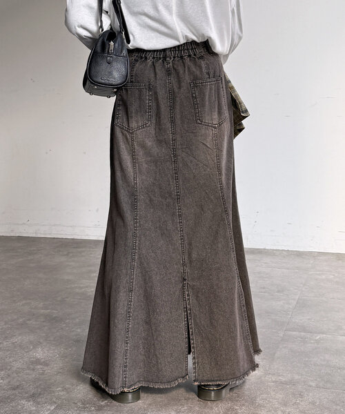 CPCM（シーピーシーエム）の「デニムマーメイドスカート（スカート・レディース・ブラック/ネイビー/ブルー/ダークブルー・FREE/PS）」の11枚目の写真