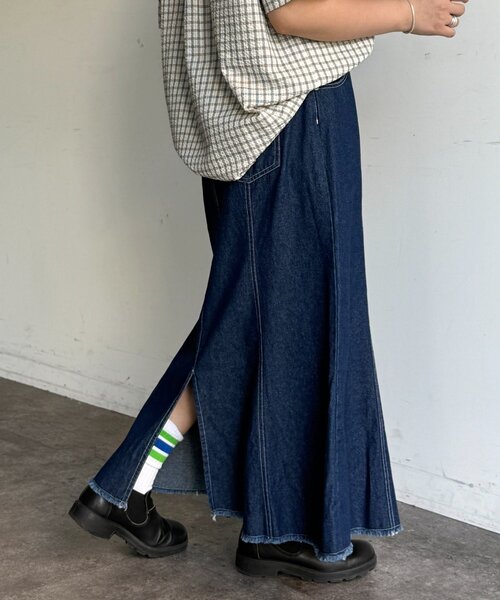 CPCM（シーピーシーエム）の「デニムマーメイドスカート（スカート・レディース・ブラック/ネイビー/ブルー/ダークブルー・FREE/PS）」の22枚目の写真
