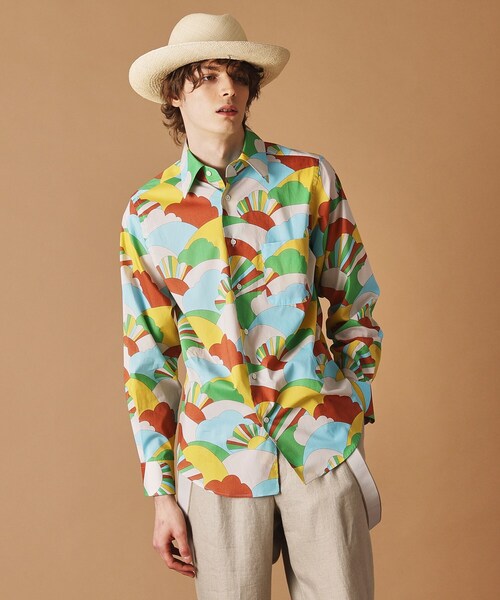 40ct&525(フォーティーカラッツアンドゴーニーゴ)の「70’s プリントシャツ(シャツ/ブラウス・メンズ・ブルー系その他2/ブラウン系1・04/03/02/01)」の2枚目の写真