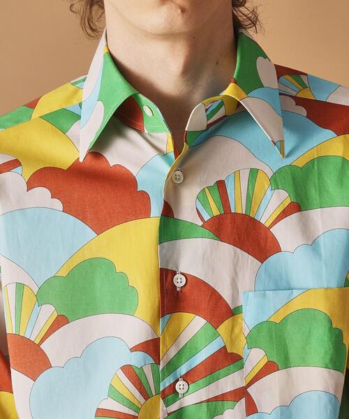 40ct&525(フォーティーカラッツアンドゴーニーゴ)の「70’s プリントシャツ(シャツ/ブラウス・メンズ・ブルー系その他2/ブラウン系1・04/03/02/01)」の7枚目の写真