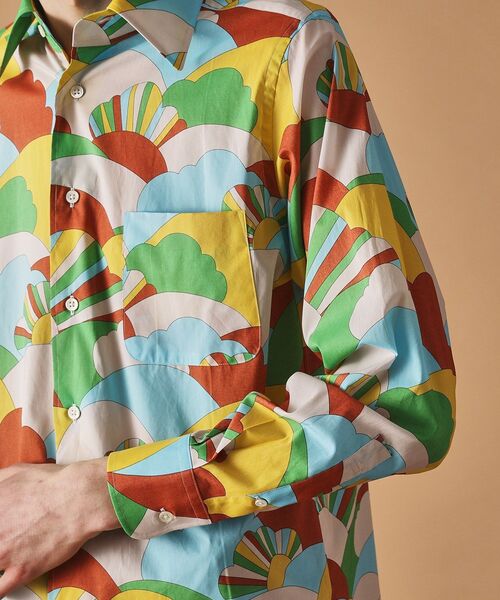 40ct&525(フォーティーカラッツアンドゴーニーゴ)の「70’s プリントシャツ(シャツ/ブラウス・メンズ・ブルー系その他2/ブラウン系1・04/03/02/01)」の9枚目の写真