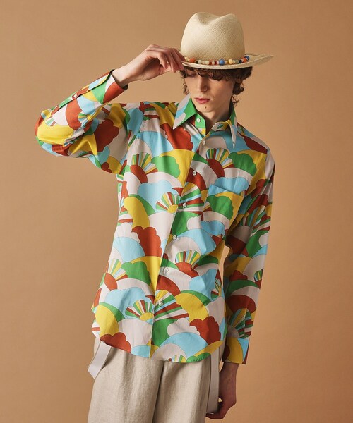 40ct&525(フォーティーカラッツアンドゴーニーゴ)の「70’s プリントシャツ(シャツ/ブラウス・メンズ・ブルー系その他2/ブラウン系1・04/03/02/01)」の13枚目の写真