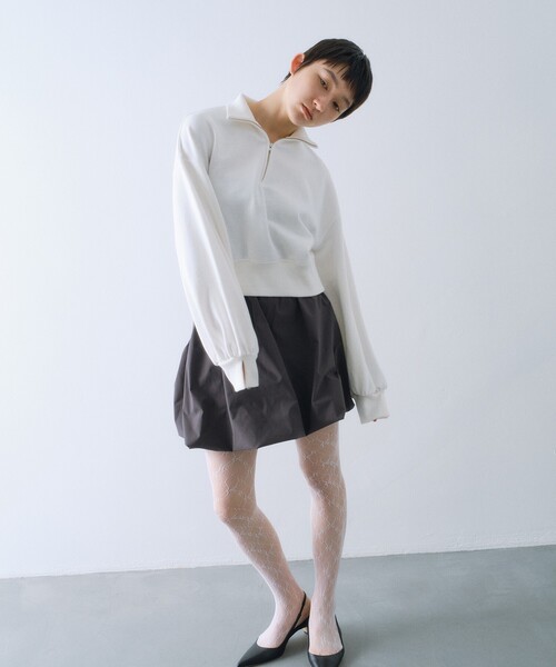 CODE A(コードエー)の「puff zip sweat(スウェット・レディース・ライトグレー/ホワイト・00)」の15枚目の写真