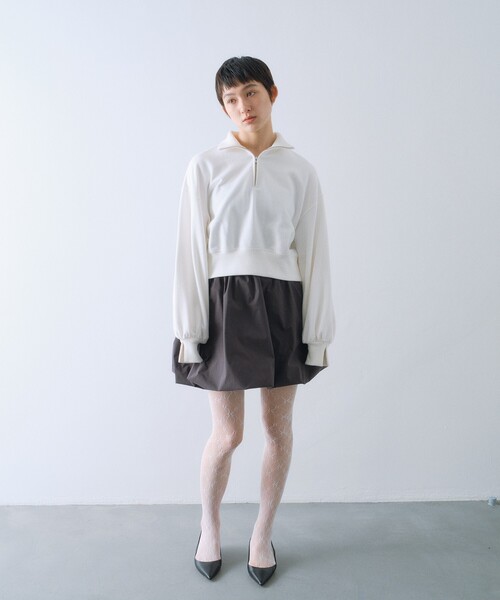 CODE A(コードエー)の「puff zip sweat(スウェット・レディース・ライトグレー/ホワイト・00)」の16枚目の写真