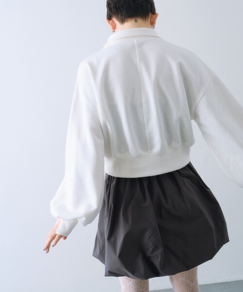 CODE A(コードエー)の「puff zip sweat(スウェット・レディース・ライトグレー/ホワイト・00)」の17枚目の写真