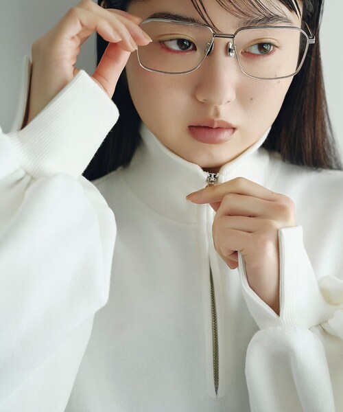 CODE A(コードエー)の「puff zip sweat(スウェット・レディース・ライトグレー/ホワイト・00)」の5枚目の写真