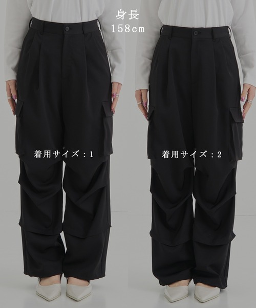 CITY TOKYO(シティトウキョウ)の「ヴィンテージカーゴツイルパンツ(カーゴパンツ・レディース・ブラック/ピンク/グレー・1/2)」の21枚目の写真