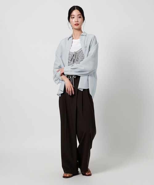 BEAUTY&YOUTH UNITED ARROWS（ビューティーアンドユースユナイテッドアローズ）の「シアー バックタック シャツ（シャツ/ブラウス・レディース・シャーベット/ナチュラル/ライトブルー・FREE）」の7枚目の写真