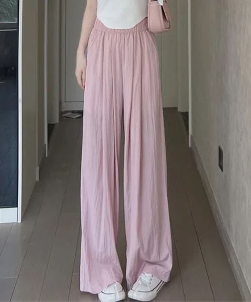 CADBURY(キャドバリー)の「ハイウエストドレープワイドパンツ(その他パンツ・レディース・カーキ/ブラック/アイボリー/ピンク/グレー/ベージュ・MEDIUM/SMALL/X-LARGE/LARGE)」の6枚目の写真