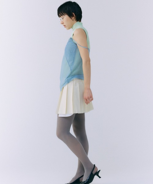 JOSE MOON(ジョゼムーン)の「SHEER RIBKNIT/シアーリブニット(ニット/セーター・レディース・グリーン系その他/ピンク/ブラック・FREE)」の20枚目の写真