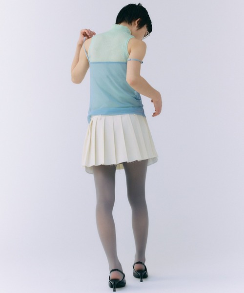 JOSE MOON(ジョゼムーン)の「SHEER RIBKNIT/シアーリブニット(ニット/セーター・レディース・グリーン系その他/ピンク/ブラック・FREE)」の21枚目の写真
