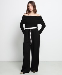 by LEGNA | 【選べる丈感】もっちり&さらさら ダブルウエストワイドパンツ(その他パンツ)