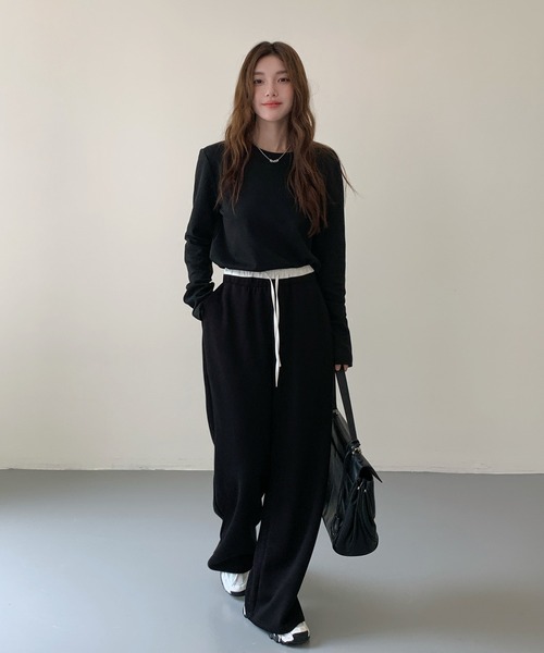 セール】【選べる丈感】もっちり＆さらさら ダブルウエストワイド