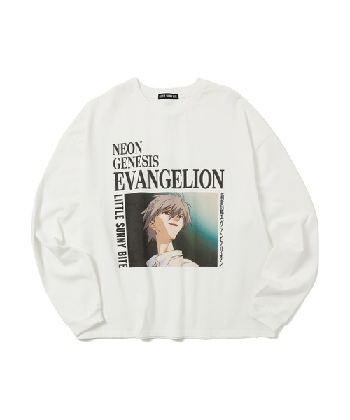 Little sunny bite(リトルサニーバイト)の「【evangelion x little sunny bite】 long tee(Tシャツ/カットソー・レディース・ホワイト/ブラック・SMALL)」の1枚目の写真
