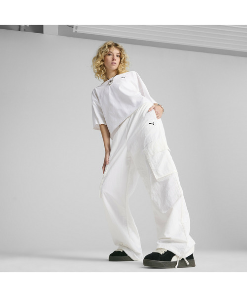 PUMA(プーマ)の「PUMA プーマ ウィメンズ ワードローブ ESS リラックス ウーブン カーゴ パンツ(その他パンツ・レディース・ホワイト/ブラック・X-LARGE/SMALL/LARGE/MEDIUM)」の7枚目の写真