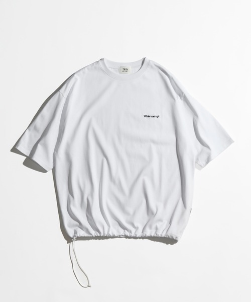 WETTEMPT（ウィテンプト）の「ONE SIDE DRAW CORD TEE / ワンサイドドローコードT（Tシャツ/カットソー・メンズ・オフホワイト/ブラック/杢グレー/ライトホワイト・SMALL/MEDIUM/LARGE）」の2枚目の写真