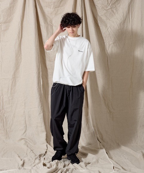 WETTEMPT（ウィテンプト）の「ONE SIDE DRAW CORD TEE / ワンサイドドローコードT（Tシャツ/カットソー・メンズ・オフホワイト/ブラック/杢グレー/ライトホワイト・SMALL/MEDIUM/LARGE）」の9枚目の写真