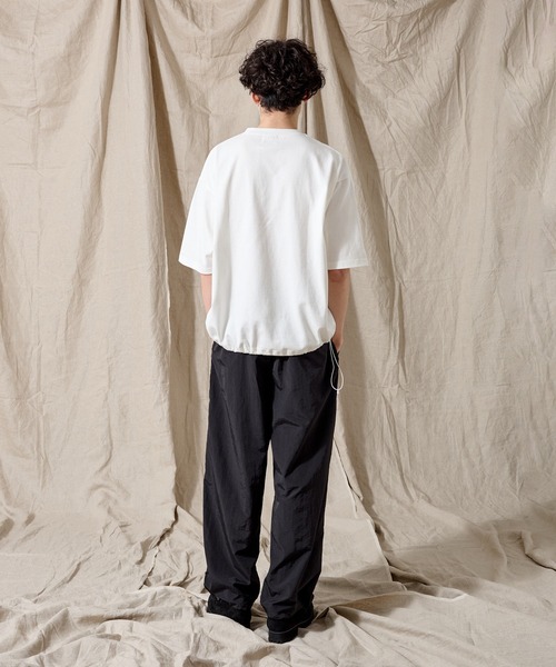 WETTEMPT（ウィテンプト）の「ONE SIDE DRAW CORD TEE / ワンサイドドローコードT（Tシャツ/カットソー・メンズ・オフホワイト/ブラック/杢グレー/ライトホワイト・SMALL/MEDIUM/LARGE）」の13枚目の写真