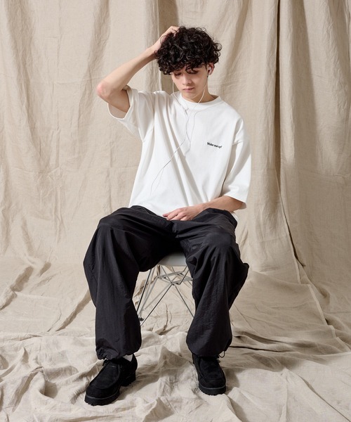 WETTEMPT（ウィテンプト）の「ONE SIDE DRAW CORD TEE / ワンサイドドローコードT（Tシャツ/カットソー・メンズ・オフホワイト/ブラック/杢グレー/ライトホワイト・SMALL/MEDIUM/LARGE）」の16枚目の写真