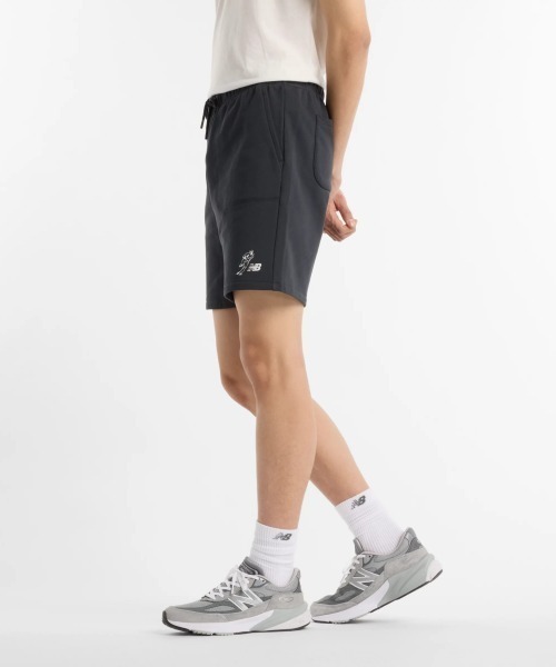 Kinetics(キネティクス)の「"New Balance Shohei Signature Fleece 9"" Short(ニューバランス 大谷翔平シグネチャー フリース9インチショーツ)"(スウェットパンツ・メンズ・ベージュ系・SMALL)」の2枚目の写真