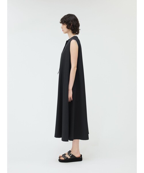 mizuiroind(ミズイロインド)の「mizuiro ind ポプリンノースリーブフレアワンピース(ワンピース・レディース・ブラック/チャコールグレー/ネイビー/グレー・FREE)」の11枚目の写真