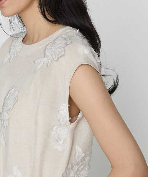 K.T KIYOKO TAKASE(キヨコタカセ)の「フラワージャカード ドレス(ワンピース・レディース・ベージュ・9号/7号)」の12枚目の写真