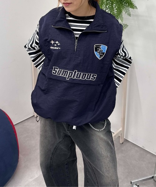 sedacle（セダクル）の「2wayショルダーナイロンアノラック（その他トップス・レディース・ブラック/ボルドー/ネイビー・LARGE/MEDIUM/SMALL）」の2枚目の写真