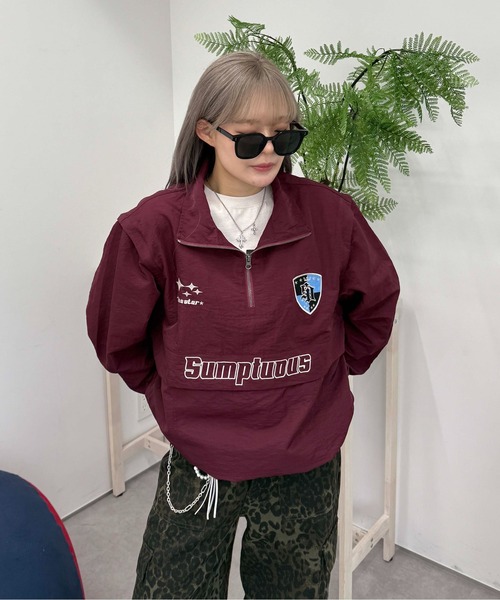 sedacle（セダクル）の「2wayショルダーナイロンアノラック（その他トップス・レディース・ブラック/ボルドー/ネイビー・LARGE/MEDIUM/SMALL）」の8枚目の写真