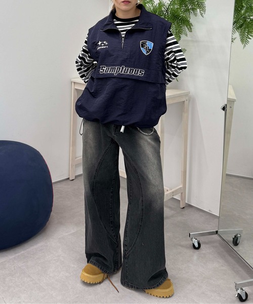 sedacle（セダクル）の「2wayショルダーナイロンアノラック（その他トップス・レディース・ブラック/ボルドー/ネイビー・LARGE/MEDIUM/SMALL）」の4枚目の写真
