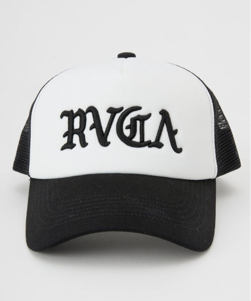 RVCA（ルーカ）の「RVCA/ルーカ キャップ BALANCE RVCA TRUCKER BF041-952（キャップ・メンズ・ブラック×ホワイト/ブラウン・FREE）」の4枚目の写真