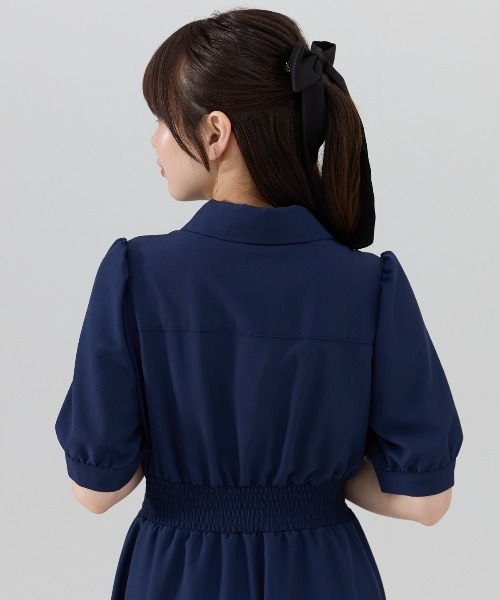 セール】ウエストシャーリングシャツワンピース（ワンピース