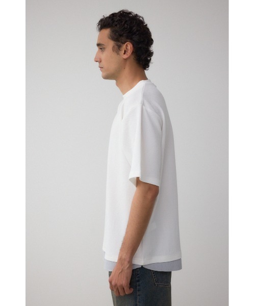 AZUL by moussy(アズールバイマウジー)の「フェイクレイヤードTシャツ(Tシャツ/カットソー・メンズ・ホワイト/ブラック/グレー/ブルー・MEDIUM/LARGE)」の9枚目の写真