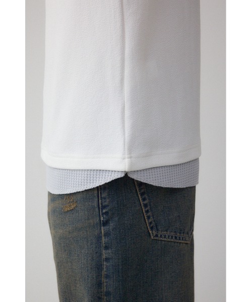 AZUL by moussy(アズールバイマウジー)の「フェイクレイヤードTシャツ(Tシャツ/カットソー・メンズ・ホワイト/ブラック/グレー/ブルー・MEDIUM/LARGE)」の13枚目の写真