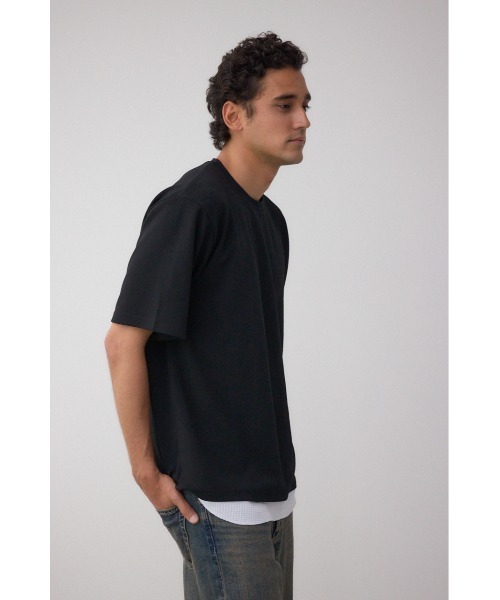 AZUL by moussy(アズールバイマウジー)の「フェイクレイヤードTシャツ(Tシャツ/カットソー・メンズ・ホワイト/ブラック/グレー/ブルー・MEDIUM/LARGE)」の15枚目の写真