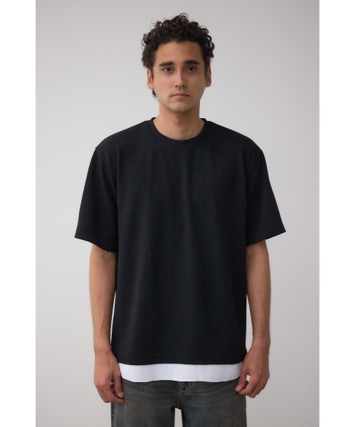 AZUL by moussy(アズールバイマウジー)の「フェイクレイヤードTシャツ(Tシャツ/カットソー・メンズ・ホワイト/ブラック/グレー/ブルー・MEDIUM/LARGE)」の17枚目の写真