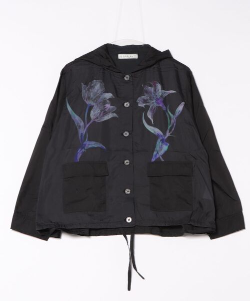 パーカー 551235：花柄シアーブルゾン レディース iS ScoLar パーカー 551235：花柄シアーブルゾン レディース