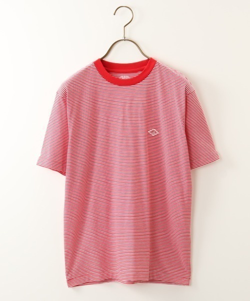 DANTON/ダントン] ワンポイントロゴ ボーダー ショートスリーブT